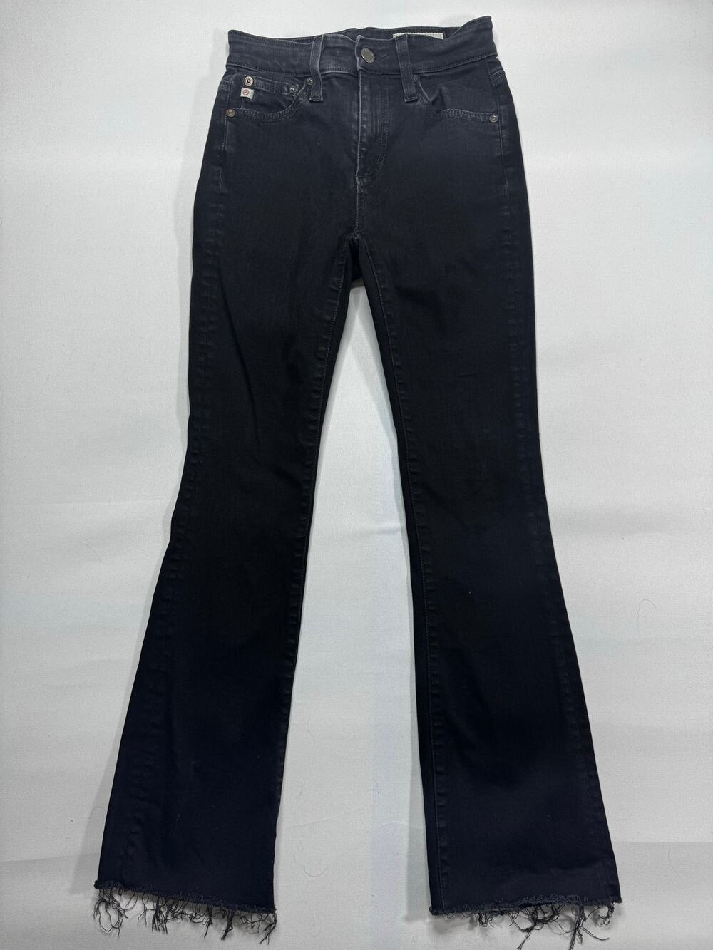 AG‎ Adriano Goldschmied Women's High Rise Farrah Boot Crop Black Jeans - 23x26.5